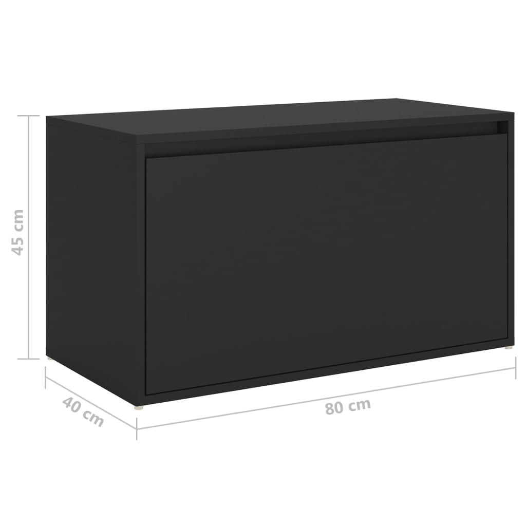 8720286642641_g_en_hd_6 vidaXL Hall Bench 80x40x45 cm Black Engineered Wood - Image 8