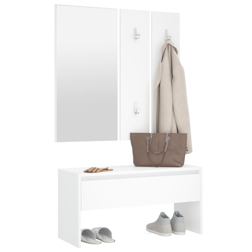 8720286643808_g_en_hd_2 vidaXL Hallway Furniture Set White Engineered Wood - Image 4