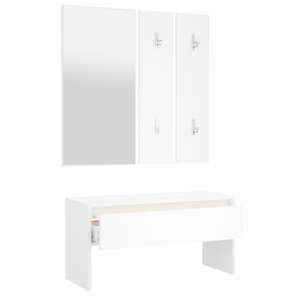 8720286643808_g_en_hd_3 vidaXL Hallway Furniture Set White Engineered Wood - Image 5