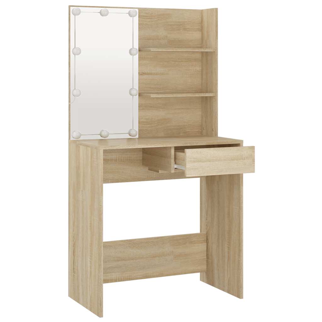8720286644010_g_en_hd_5 vidaXL Dressing Table with LED Sonoma Oak 74.5x40x141 cm Engineered Wood - Image 8