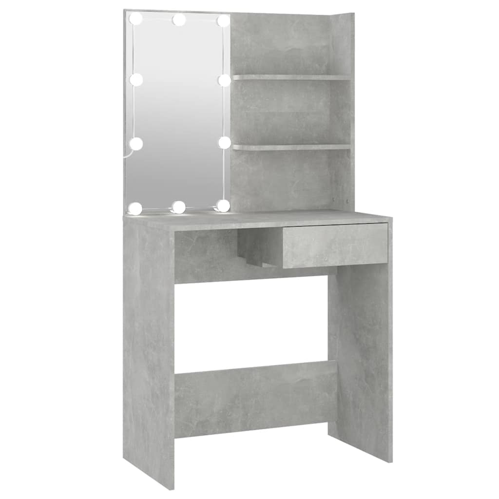 8720286644027_a_en_hd_1 vidaXL Dressing Table with LED Concrete Grey 74.5x40x141 cm - Image 2