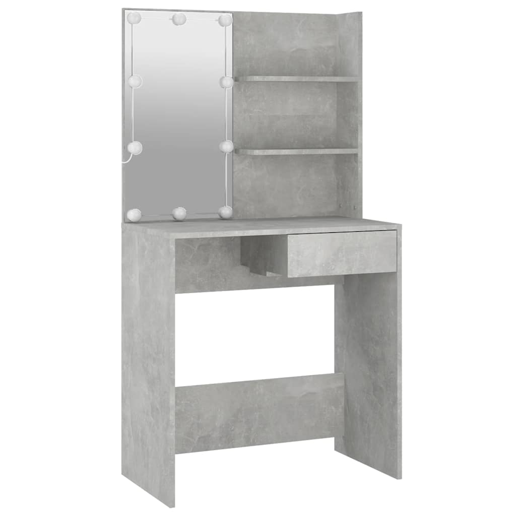 8720286644027_g_en_hd_4 vidaXL Dressing Table with LED Concrete Grey 74.5x40x141 cm - Image 7