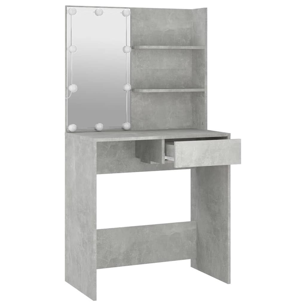 8720286644027_g_en_hd_5 vidaXL Dressing Table with LED Concrete Grey 74.5x40x141 cm - Image 8