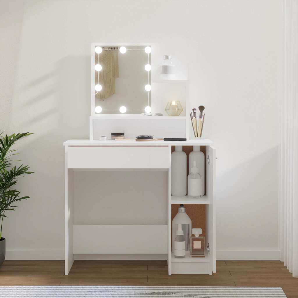 8720286644072_m_en_hd_1 vidaXL Dressing Table with LED White 86.5x35x136 cm - Image 1