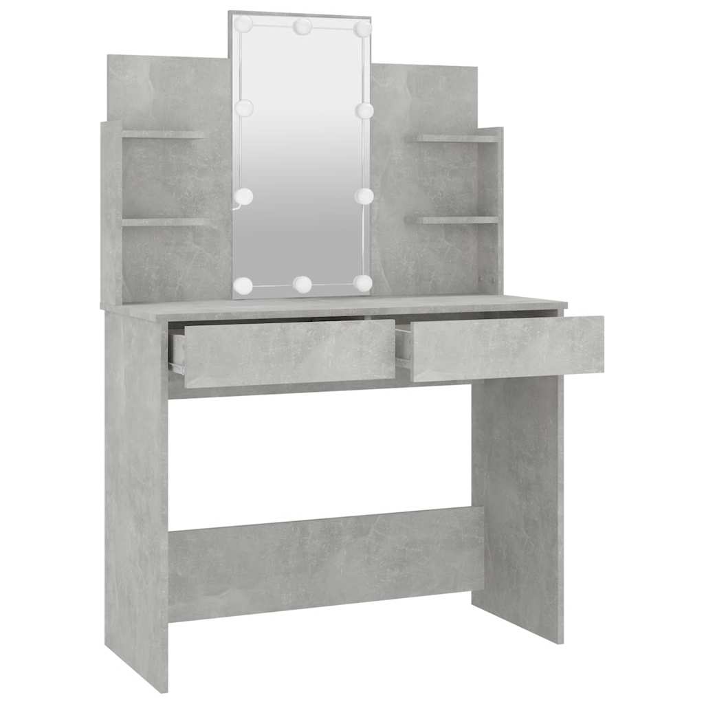 8720286644201_g_en_hd_2 vidaXL Dressing Table with LED Concrete Grey 96x40x142 cm - Image 5