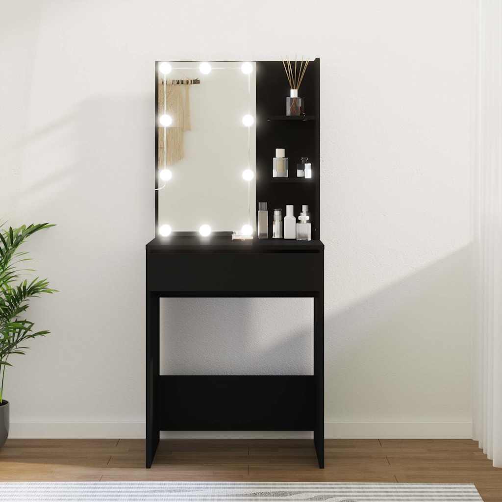 8720286644263_m_en_hd_1 vidaXL Dressing Table with LED Black 60x40x140 cm - Image 1