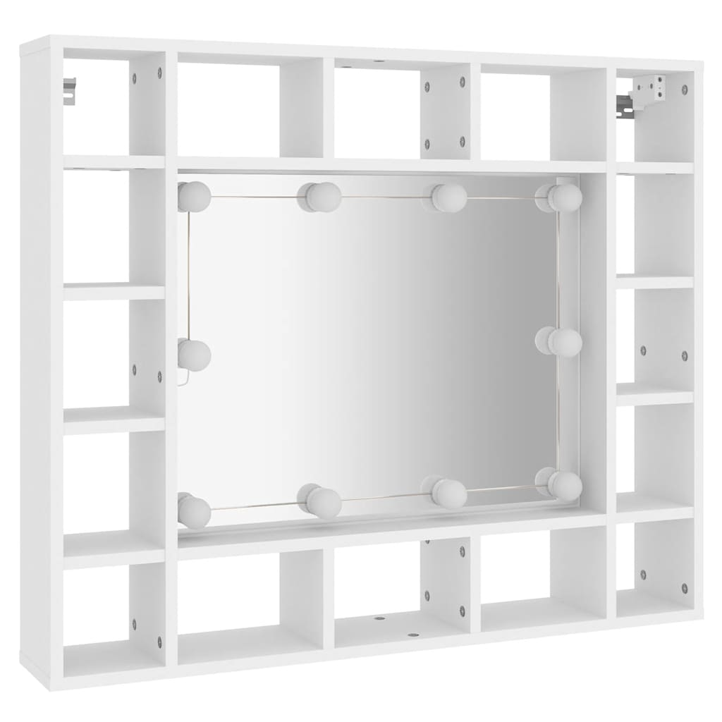 8720286644614_g_en_hd_1 vidaXL Mirror Cabinet with LED White 91x15x76.5 cm - Image 3