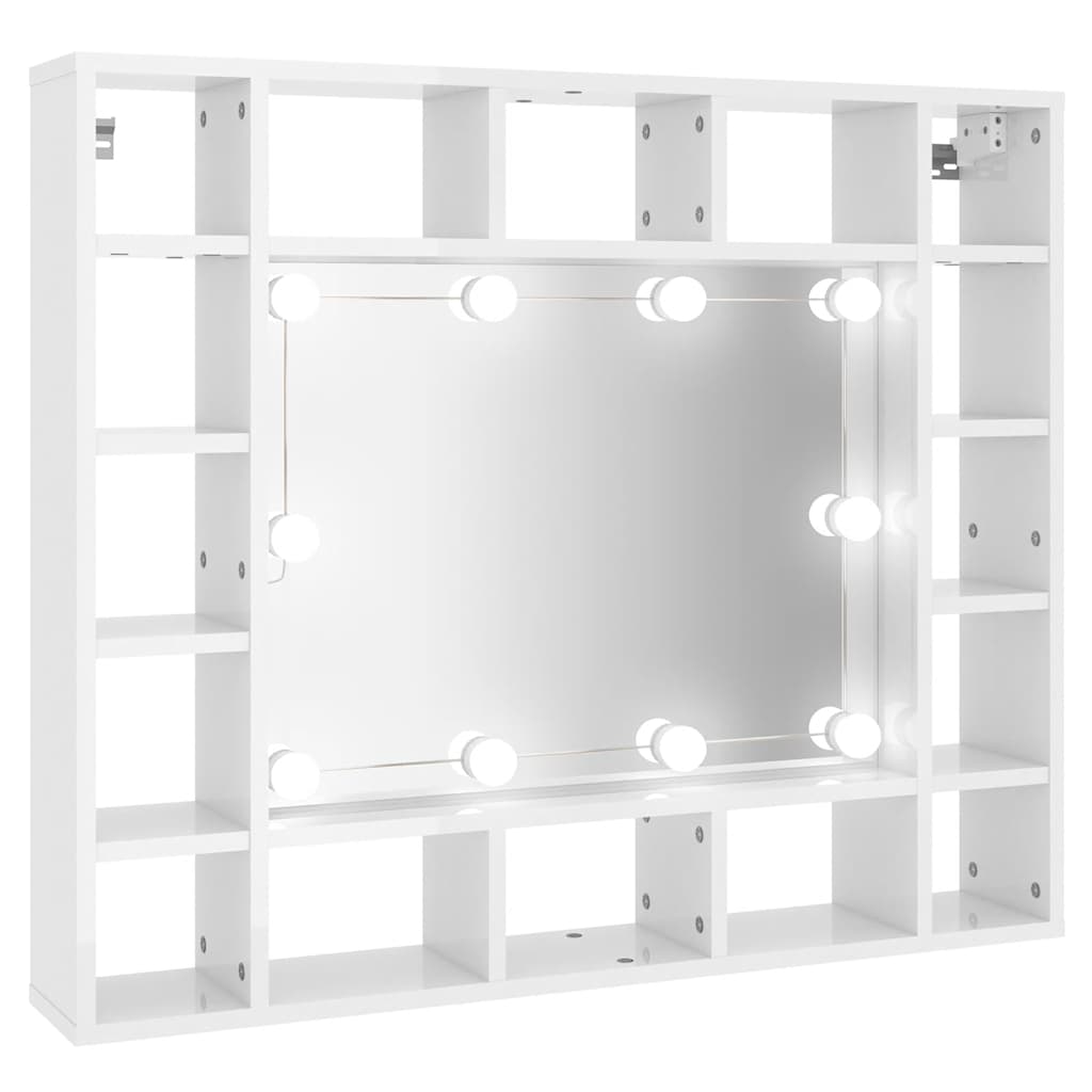 8720286644676_a_en_hd_1 vidaXL Mirror Cabinet with LED High Gloss White 91x15x76.5 cm - Image 2