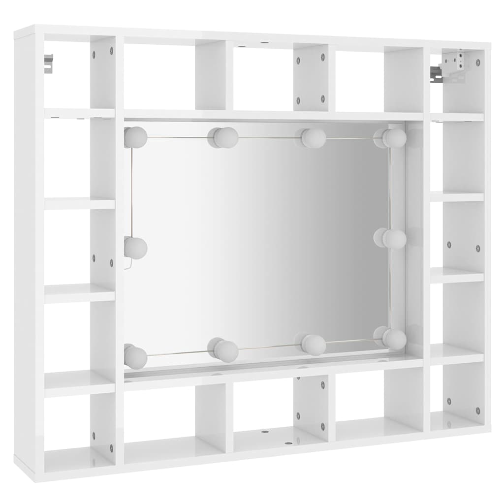 8720286644676_g_en_hd_1 vidaXL Mirror Cabinet with LED High Gloss White 91x15x76.5 cm - Image 3