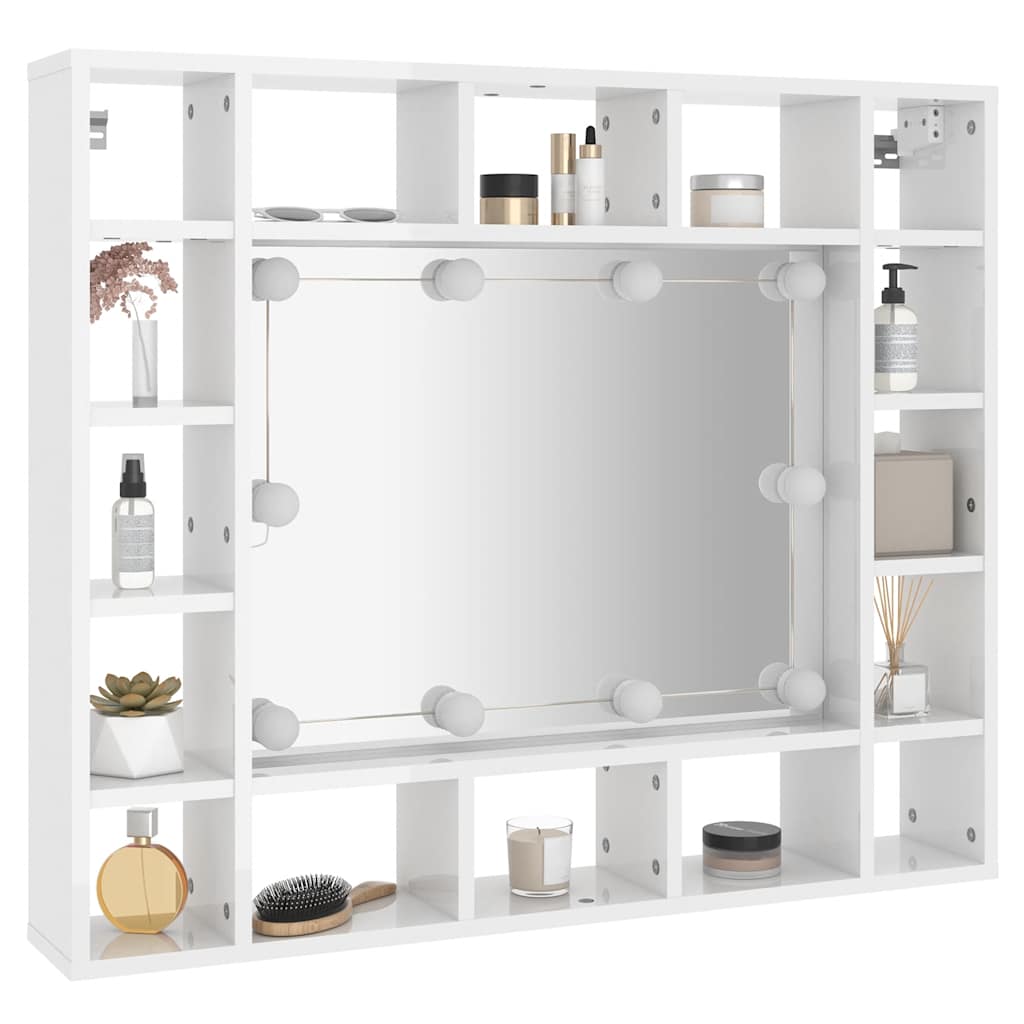 8720286644676_g_en_hd_4 vidaXL Mirror Cabinet with LED High Gloss White 91x15x76.5 cm - Image 6