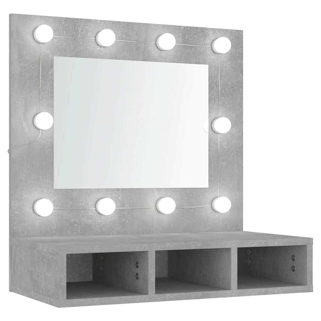 8720286644836_a_en_hd_1 vidaXL Mirror Cabinet with LED Concrete Grey 60x31.5x62 cm - Image 2