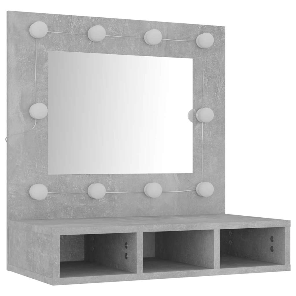 8720286644836_g_en_hd_2 vidaXL Mirror Cabinet with LED Concrete Grey 60x31.5x62 cm - Image 4