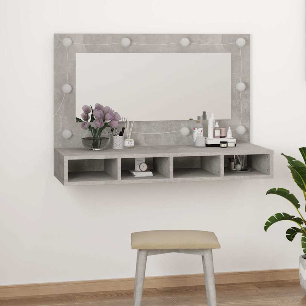 8720286644928_g_en_hd_11 vidaXL Mirror Cabinet with LED Concrete Grey 90x31.5x62 cm - Image 12