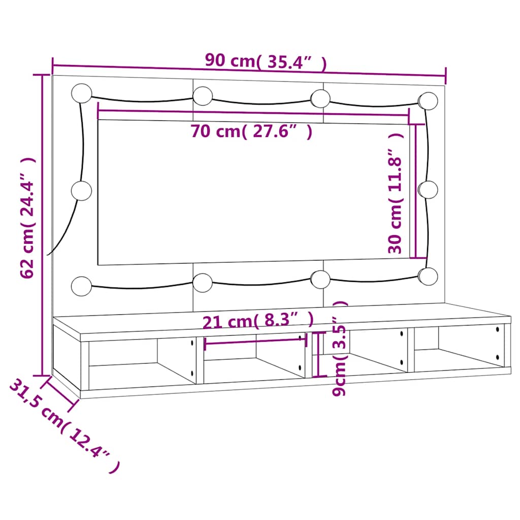 8720286644928_g_en_hd_12 vidaXL Mirror Cabinet with LED Concrete Grey 90x31.5x62 cm - Image 14