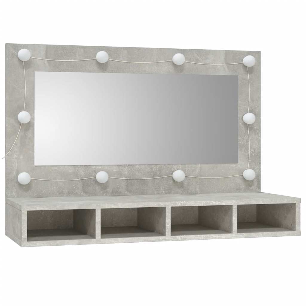 8720286644928_g_en_hd_2 vidaXL Mirror Cabinet with LED Concrete Grey 90x31.5x62 cm - Image 3