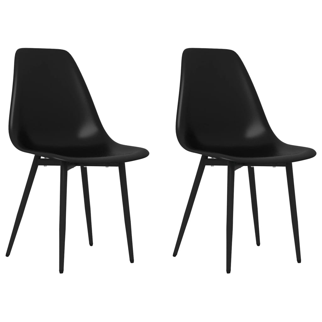 8720286645079_a_en_hd_1 vidaXL Dining Chairs 2 pcs Black PP - Image 2