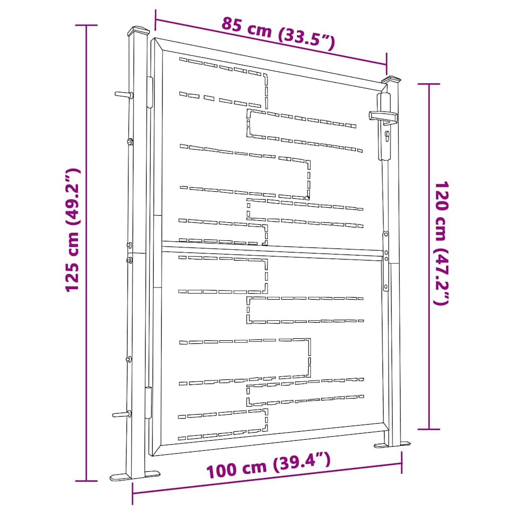 8720286647448_g_en_hd_5 vidaXL Garden Gate 100x120 cm Stainless Steel - Image 7