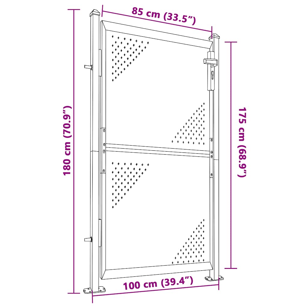 8720286647561_g_en_hd_5 vidaXL Garden Gate 100x175 cm Stainless Steel - Image 7