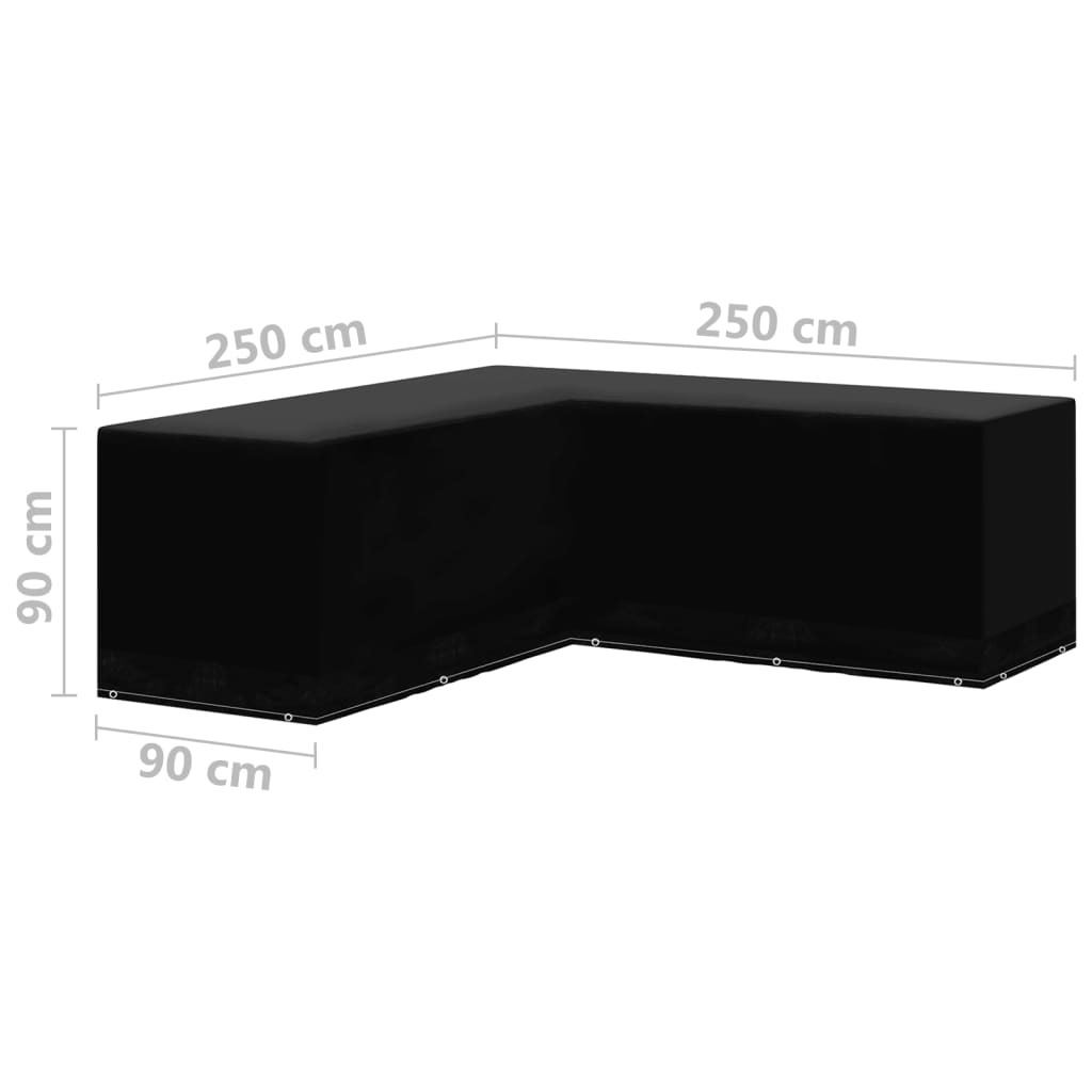 8720286648605_g_en_hd_6 vidaXL Garden Furniture Covers 2 pcs L-Shaped 12 Eyelets 250x250x90 cm - Image 7