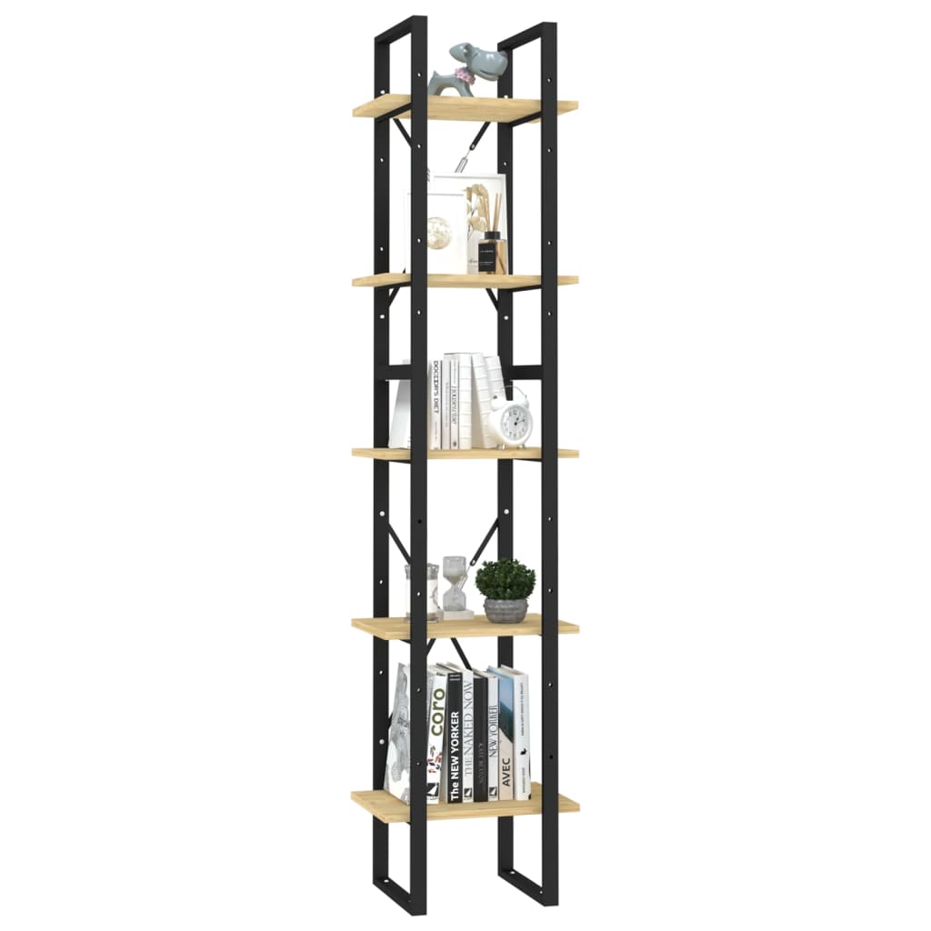 8720286649299_g_en_hd_1 vidaXL 5-Tier Book Cabinet 40x30x175 cm Pinewood - Image 4
