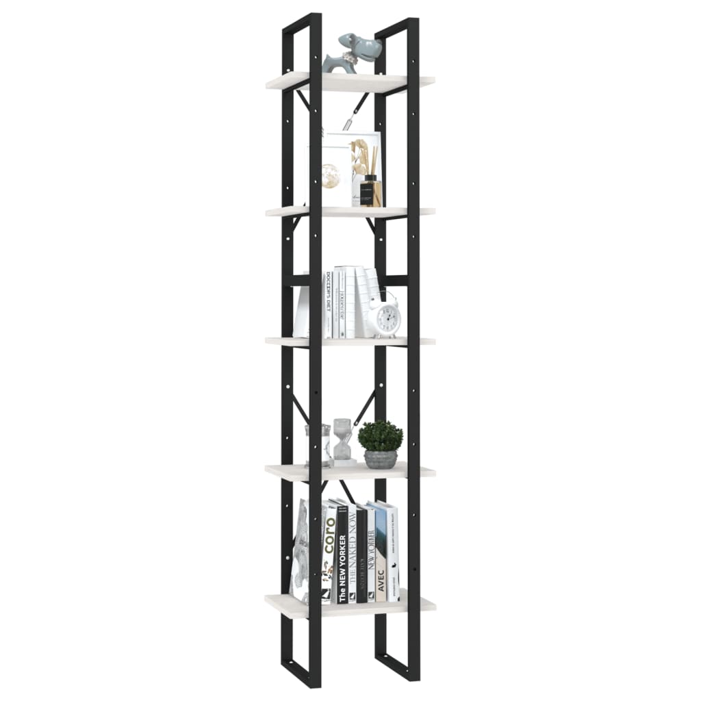 8720286649305_g_en_hd_1 vidaXL 5-Tier Book Cabinet White 40x30x175 cm Pinewood - Image 4