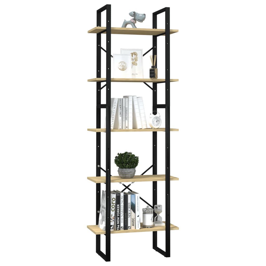 8720286649398_g_en_hd_1 vidaXL 5-Tier Book Cabinet 60x30x175 cm Pinewood - Image 4
