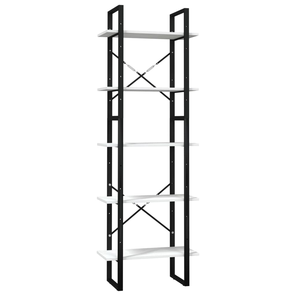 8720286649404_a_en_hd_1 vidaXL 5-Tier Book Cabinet White 60x30x175 cm Pinewood - Image 2