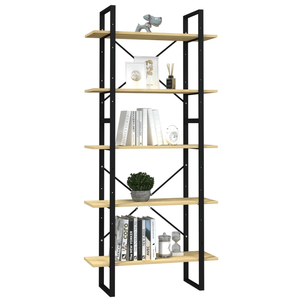 8720286649497_g_en_hd_1 vidaXL 5-Tier Book Cabinet 80x30x175 cm Pinewood - Image 4