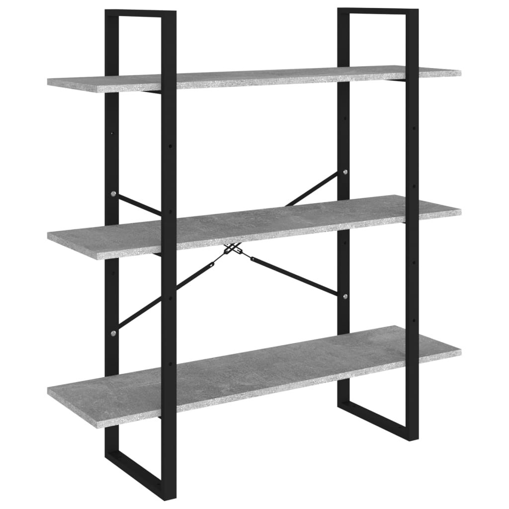 8720286649589_g_en_hd_3 vidaXL 5-Tier Book Cabinet Concrete Grey 100x30x175 cm Engineered Wood - Image 6