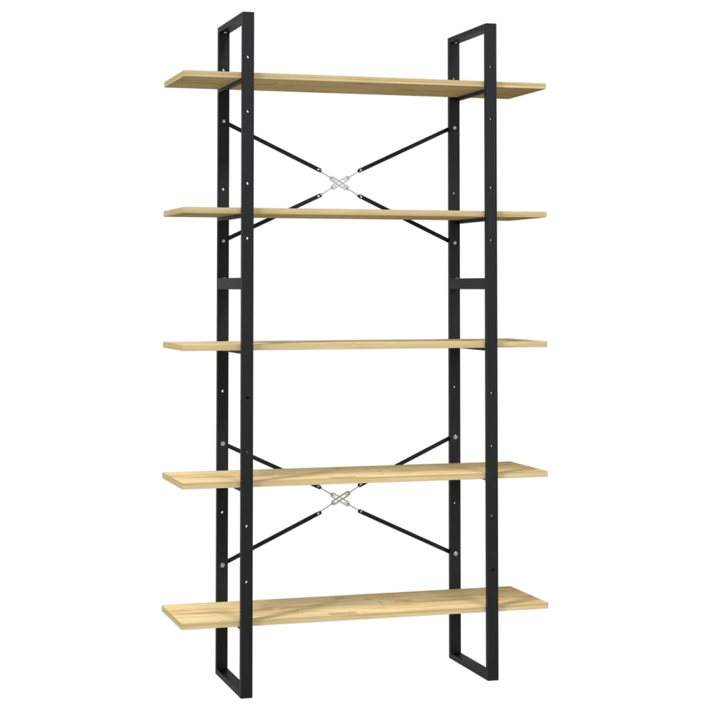 8720286649596_a_en_hd_1 vidaXL 5-Tier Book Cabinet 100x30x175 cm Pinewood - Image 2