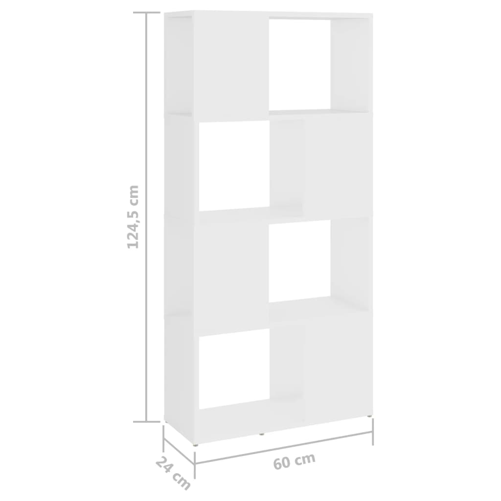 8720286650363_g_en_hd_5 vidaXL Book Cabinet Room Divider White 60x24x124.5 cm Engineered Wood - Image 8