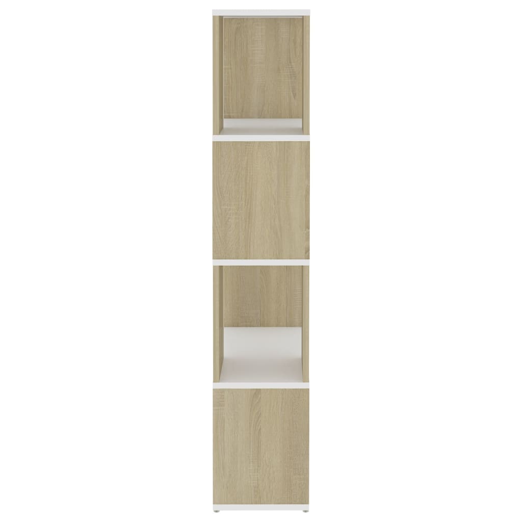 8720286650417_g_en_hd_4 vidaXL Book Cabinet Room Divider White and Sonoma Oak 60x24x124.5 cm - Image 7