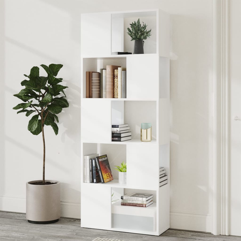 8720286650455_g_en_hd_1 vidaXL Book Cabinet Room Divider White 60x24x155 cm Engineered Wood - Image 4