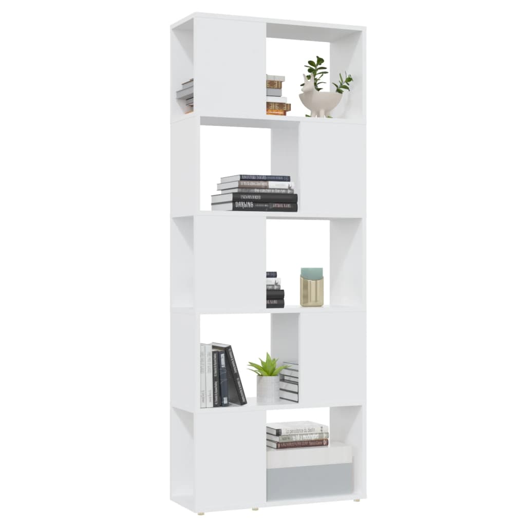 8720286650455_g_en_hd_2 vidaXL Book Cabinet Room Divider White 60x24x155 cm Engineered Wood - Image 5