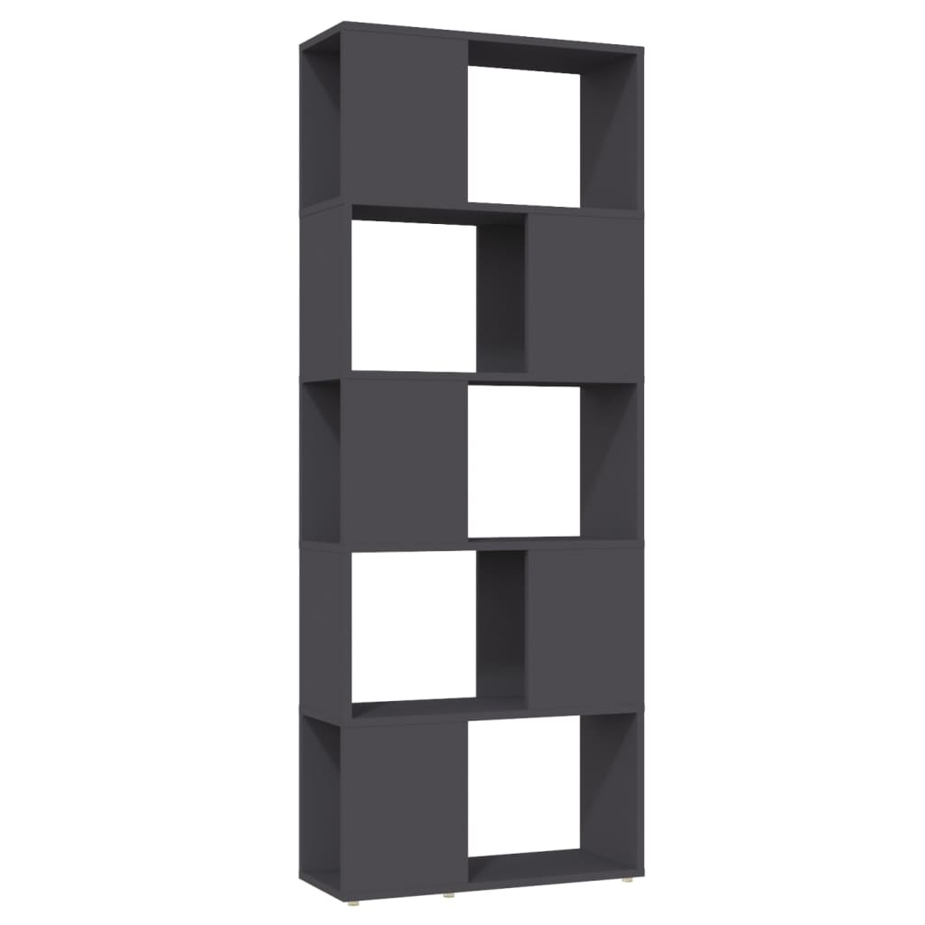8720286650479_a_en_hd_1 vidaXL Book Cabinet Room Divider Grey 60x24x155 cm Engineered Wood - Image 2