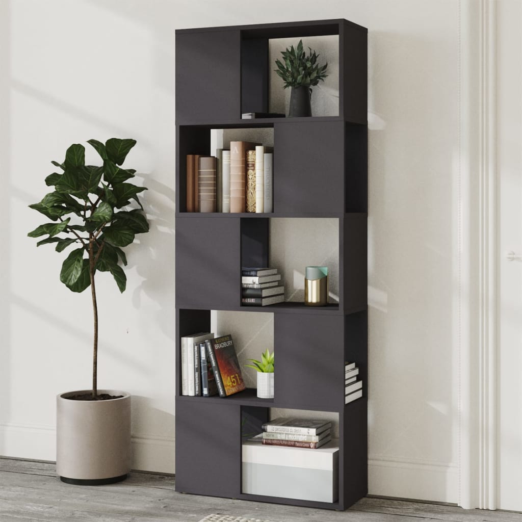 8720286650479_g_en_hd_1 vidaXL Book Cabinet Room Divider Grey 60x24x155 cm Engineered Wood - Image 4