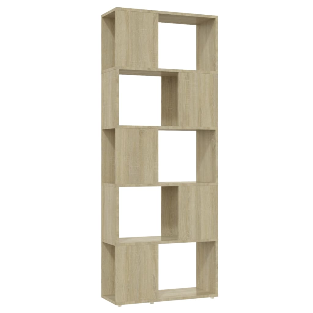 8720286650486_a_en_hd_1 vidaXL Book Cabinet Room Divider Sonoma Oak 60x24x155 cm - Image 2