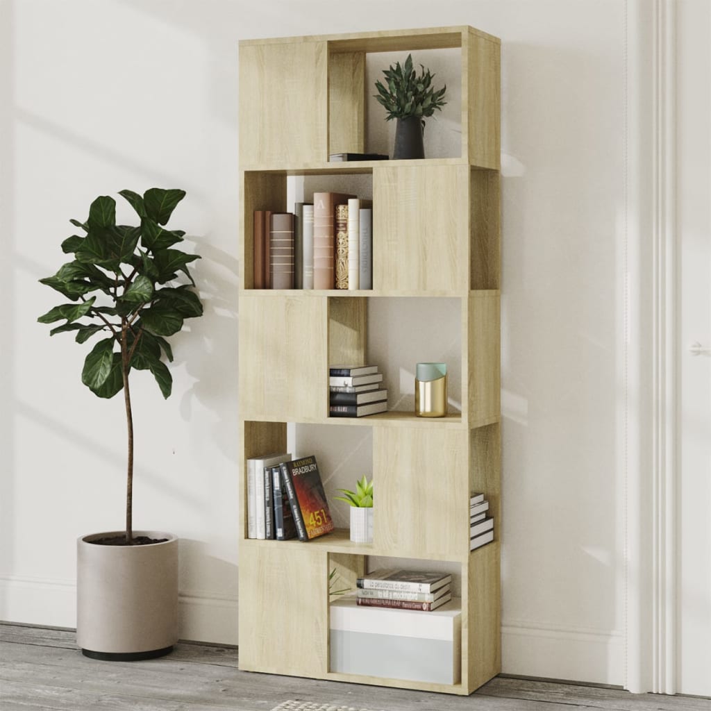8720286650486_g_en_hd_1 vidaXL Book Cabinet Room Divider Sonoma Oak 60x24x155 cm - Image 4
