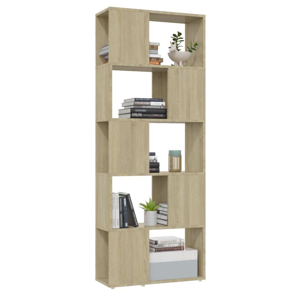 8720286650486_g_en_hd_2 vidaXL Book Cabinet Room Divider Sonoma Oak 60x24x155 cm - Image 5