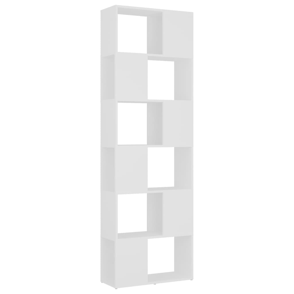 8720286650547_a_en_hd_1 vidaXL Book Cabinet Room Divider White 60x24x186 cm - Image 2
