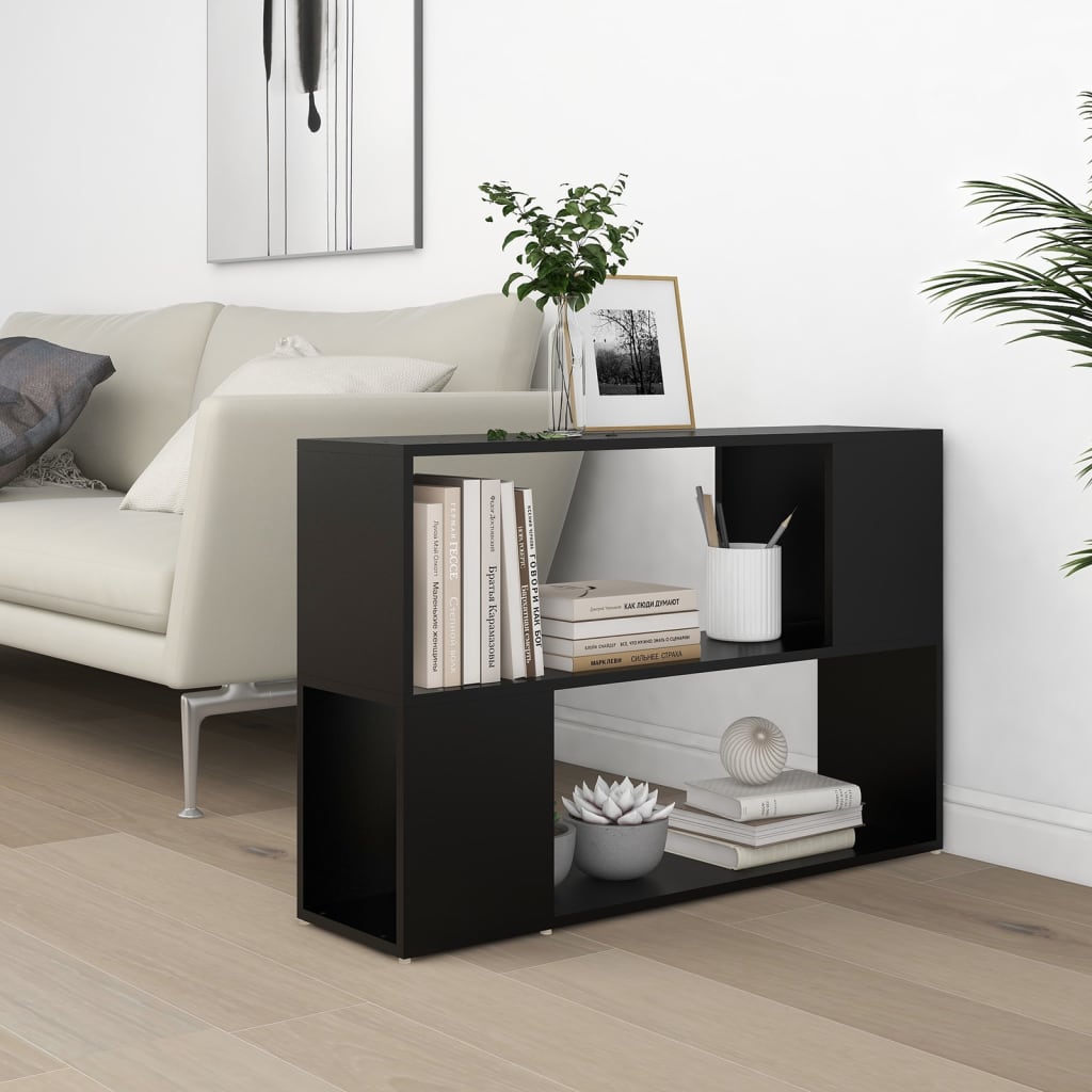 8720286651278_g_en_hd_4 vidaXL Book Cabinet Black 100x24x63 cm Engineered Wood - Image 7