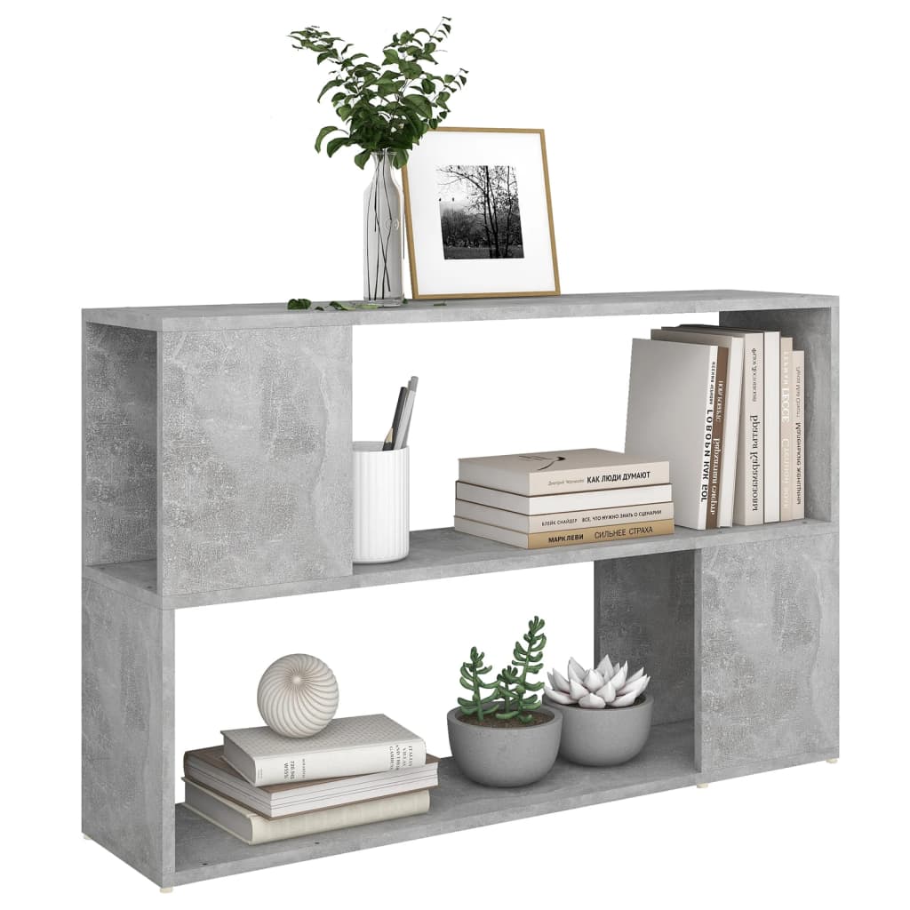 8720286651308_g_en_hd_3 vidaXL Book Cabinet Concrete Grey 100x24x63 cm Engineered Wood - Image 6