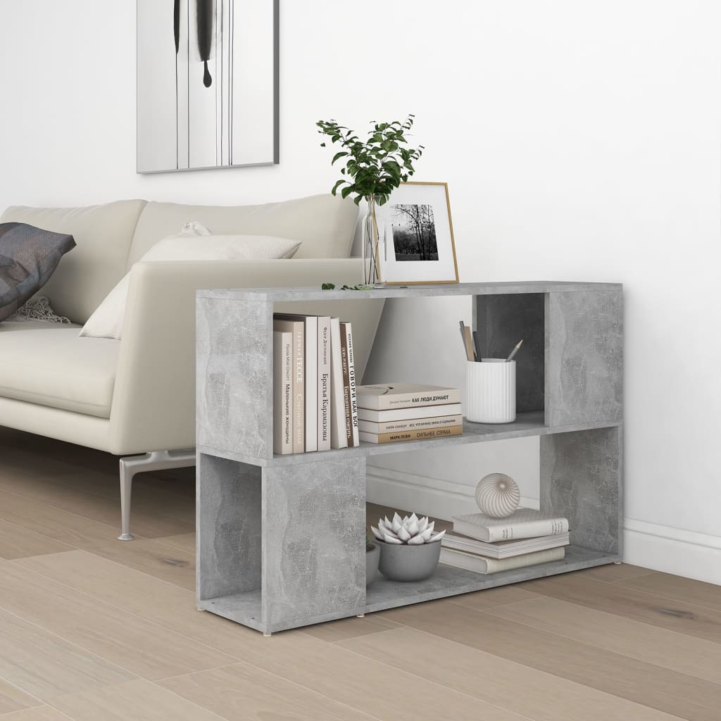 8720286651308_g_en_hd_4 vidaXL Book Cabinet Concrete Grey 100x24x63 cm Engineered Wood - Image 7