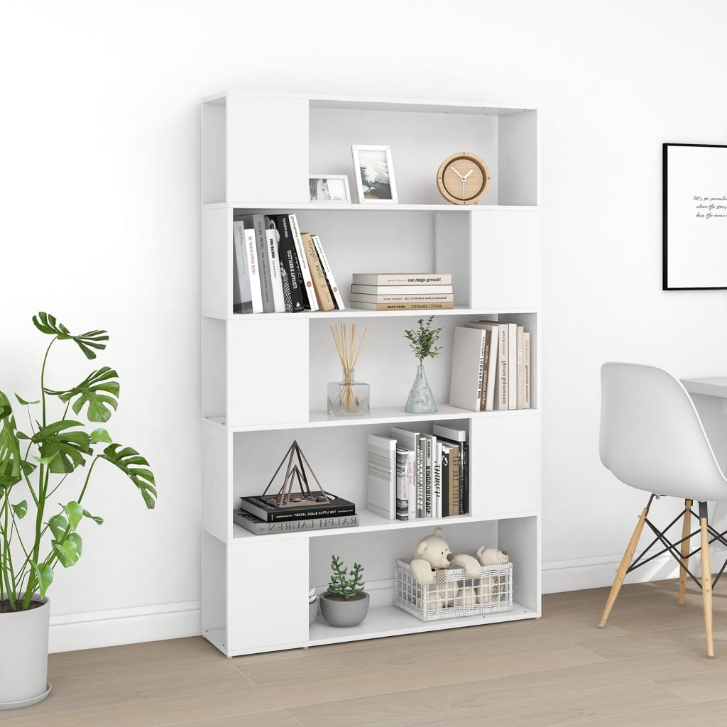 8720286651537_g_en_hd_3 vidaXL Book Cabinet Room Divider White 100x24x155 cm Engineered Wood - Image 6