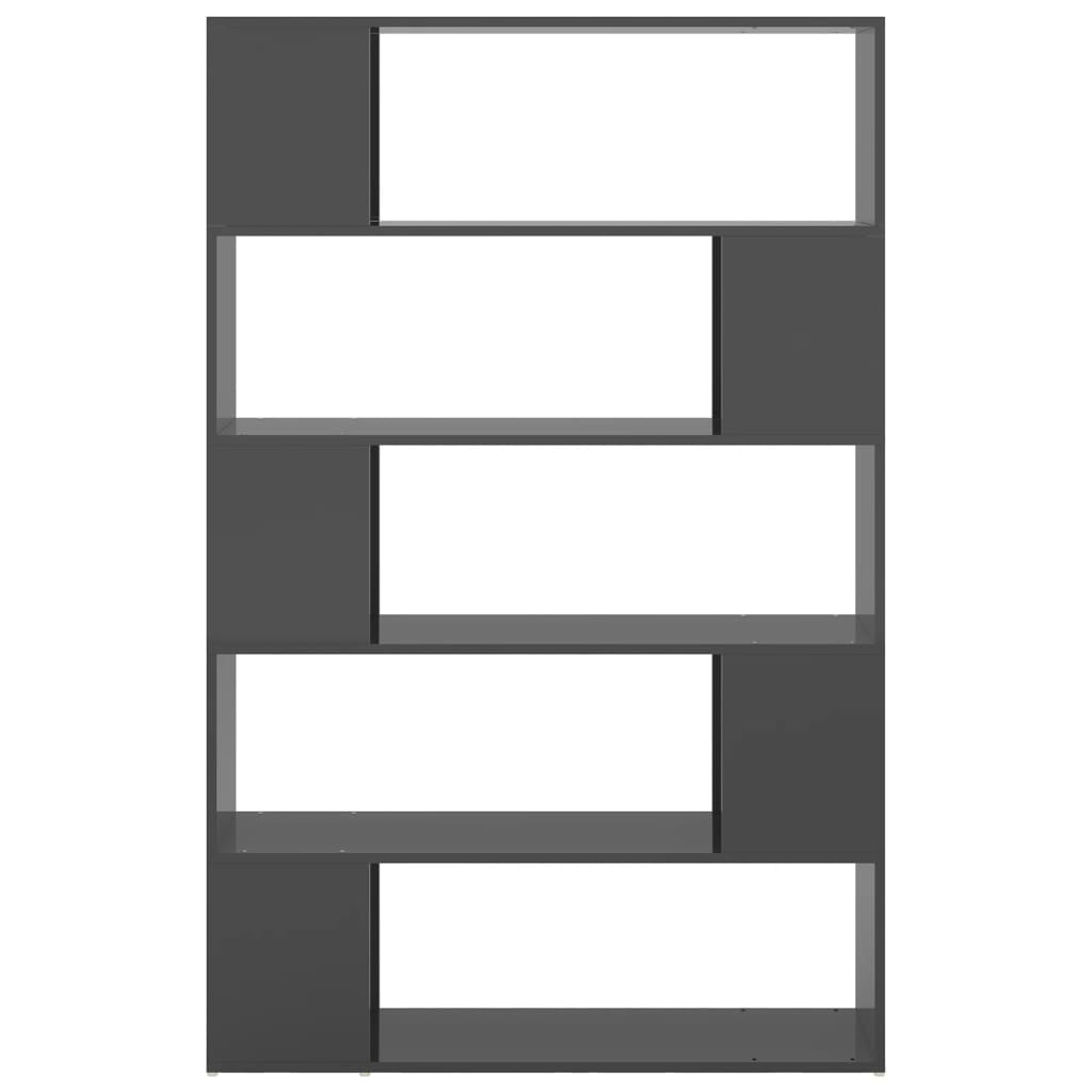 8720286651612_g_en_hd_1 vidaXL Book Cabinet Room Divider High Gloss Grey Engineered Wood - Image 4