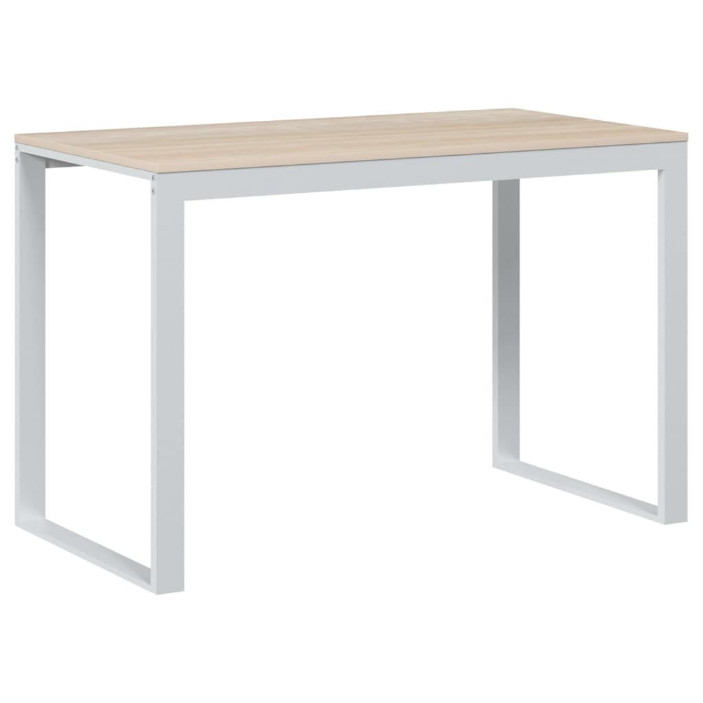 8720286652350_a_en_hd_1 vidaXL Computer Desk White and Oak 110x60x73 cm Engineered Wood - Image 2