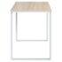 vidaXL Computer Desk White and Oak 110x60x73 cm Engineered Wood - Image 4
