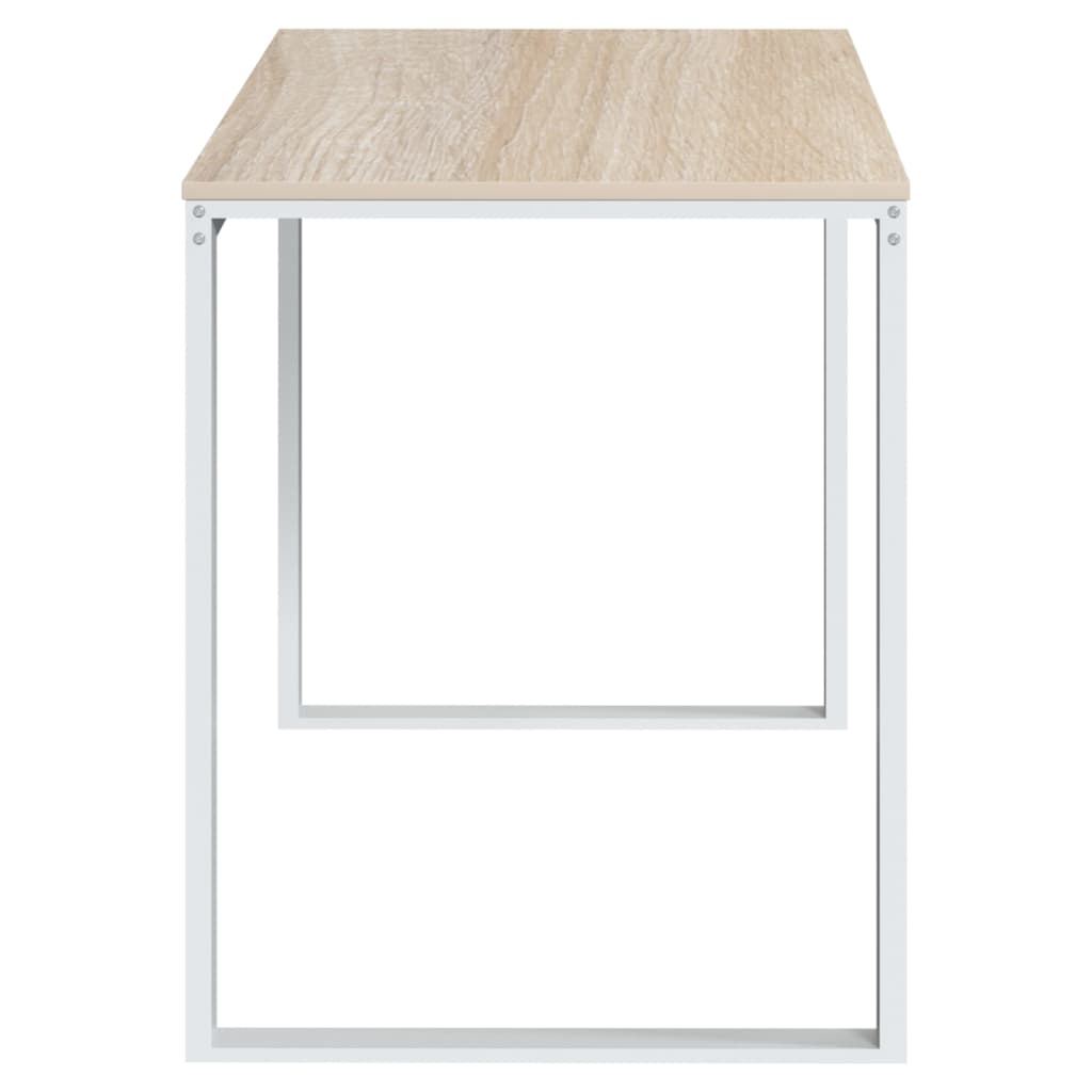 8720286652350_g_en_hd_2 vidaXL Computer Desk White and Oak 110x60x73 cm Engineered Wood - Image 4