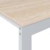 vidaXL Computer Desk White and Oak 110x60x73 cm Engineered Wood - Image 5