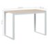 vidaXL Computer Desk White and Oak 110x60x73 cm Engineered Wood - Image 6